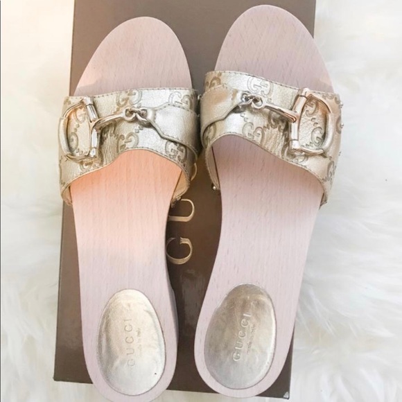 Sand Pelle S. Gold Luna Mules - Picture 2 of 5